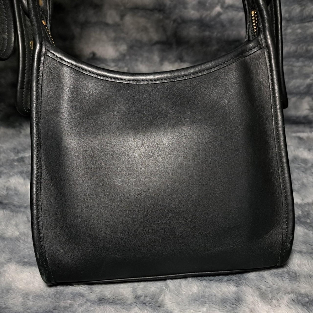 Vintage Coach 9997 Black Leather Crossbody Bag Purse - Picture 3 of 8